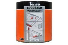 Touwen Tenco Dakfix Loodband SBS zelfklevende polyethyleen tape voor het waterdicht afwerken en afdichten van scheuren en naden op dakbedekking, metaal, beton, PVC en zink