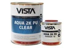Vista Aqua 2K PU Clear transparante lak voor wanden en vloeren EXTRA MAT VOOR BINNEN per set inclusief verharder