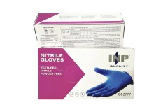 INP disposable nitrile handschoenen per 100 (blauw) maat S voor kleine handen