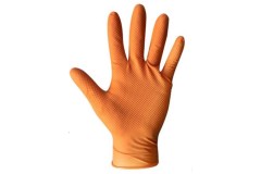 Chemsplash Pumagrip 4070 Oranje ongepoederde disposable nitrile handschoenen met nopjes voor extra grip (oranje) per 50 stuks - PROMO 4 + 1 GRATIS