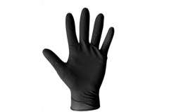 Chemsplash Pumagrip 4070 Zwart ongepoederde disposable nitrile handschoenen met nopjes voor extra grip (zwart) per 50 stuks - PROMO 4 + 1 GRATIS